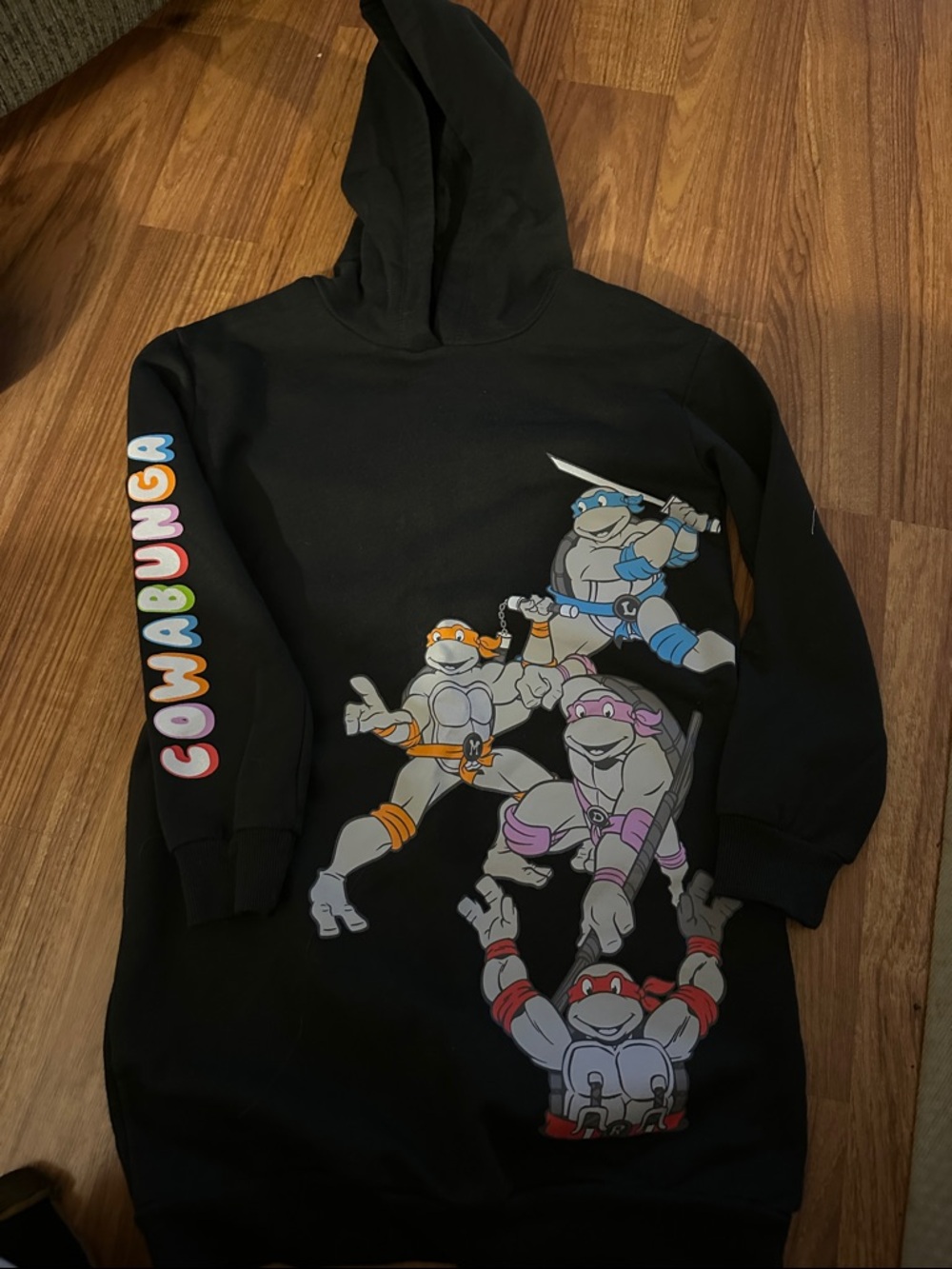 Nickelodeon Black Teenage Mutant Ninja Turtles Hoodie Dress